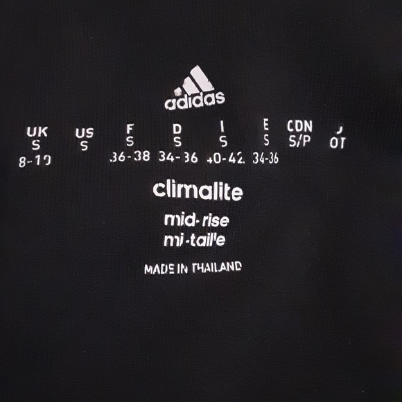 Adidas Womens Climalite Black Compression Cropped Leggings Size Small - Picture 6 of 7